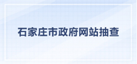 石家莊市政府網站抽查